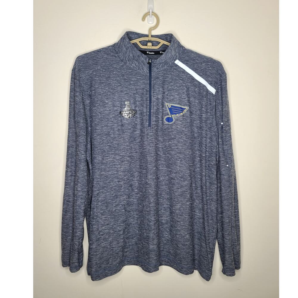 Fanatics St Louis Blues Hockey Stanley Cup long sleeve pullover - 2XL / XXL